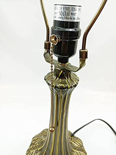 Tiffany Antique Brass Lamp Base With Alloy Socket and Switch Wire