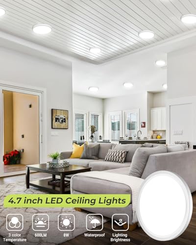 1PACK Flush Mount LED Ceiling Light Fixture Black