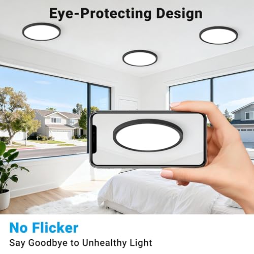 4 Pack 7Inch LED Flush Mount Ceiling Light 5 Color Temperatures (4 Count)