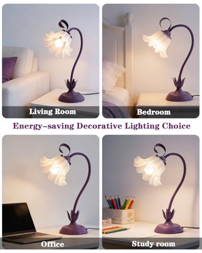 Flower Table Lamp Cute Desk Lamp for Bedroom Home Decor