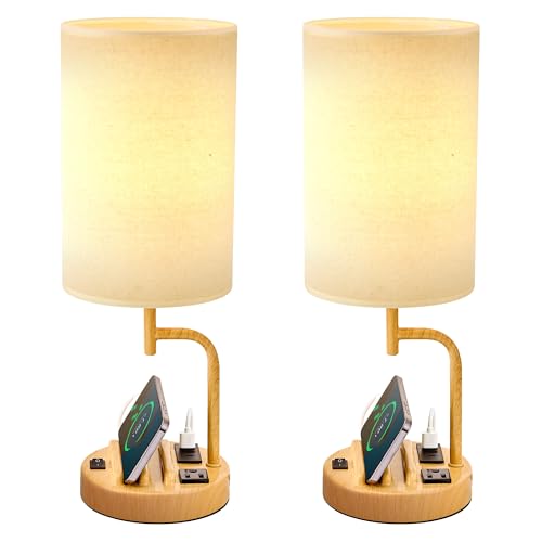 Table Lamp with 3 USB Charging Ports (2 Count)