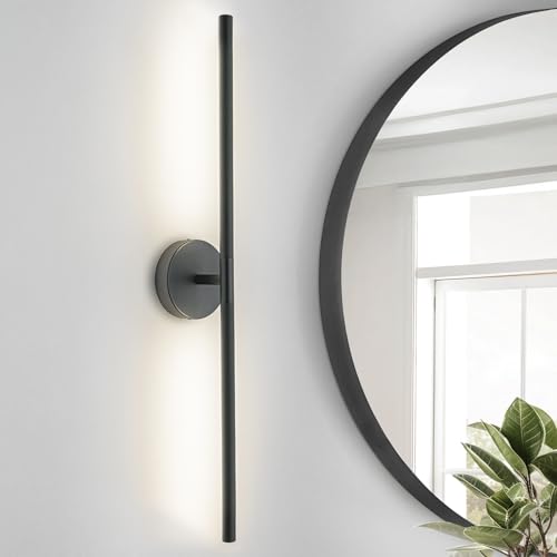 Matte Black Bathroom Light Fixtures Over Mirror 36 Inch
