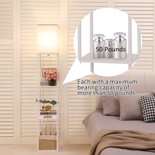 Floor Lamp with Shelves (2 Count)