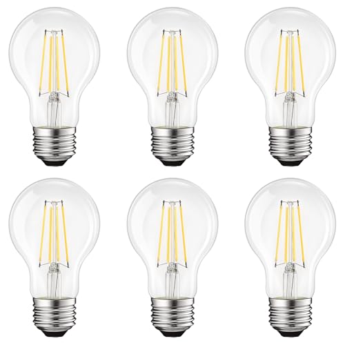 Vintage A19 LED Light Bulbs 60W Equivalent (6 Count)