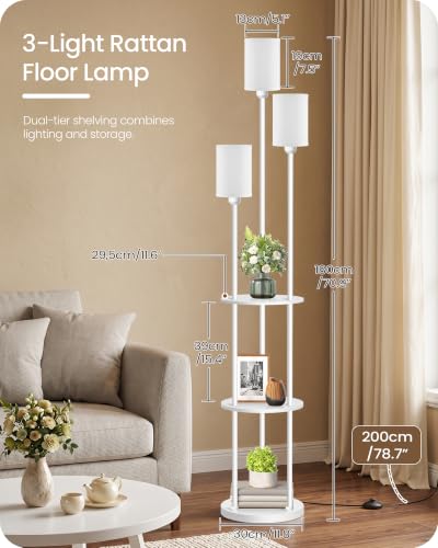 Floor Lamp with Shelves