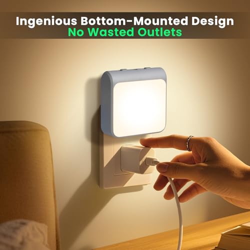 Dimmable LED Night Lights Plug into Wall with Dusk to Dawn Sensor (2 Count)