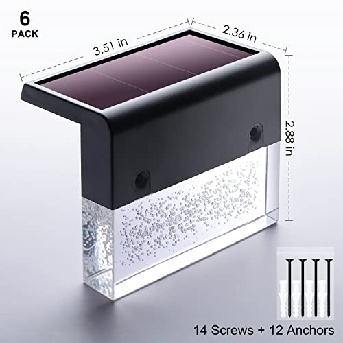 Solar Deck Lights LED Waterproof Solar Step Lights Outdoor 6 Pack (6 Count)