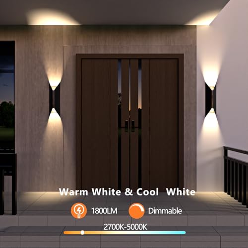 14" LED Outdoor Wall Sconce (2 Count)