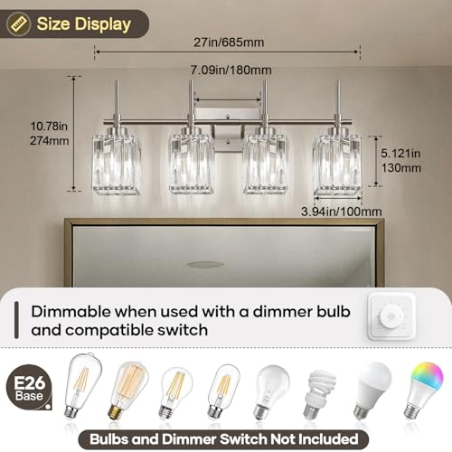 Modern Crystal Bathroom Vanity Light 4
