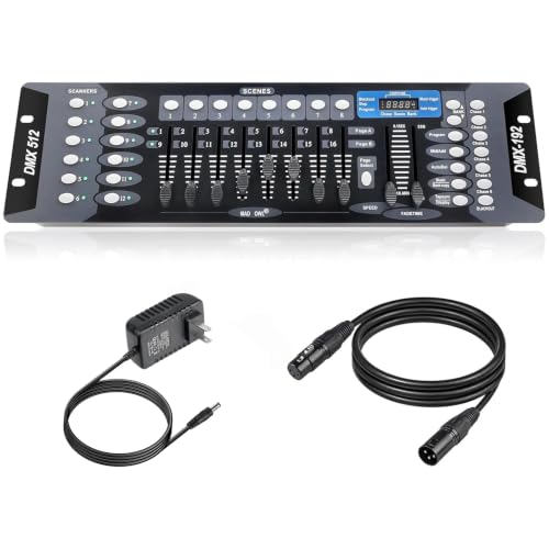 DMX Controller for dj Lights Dmx512 Light Controllers 192 Channel DMX Board with Cables 2m