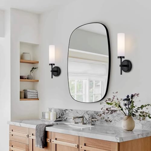 Black Bathroom Wall Sconces Set of 2 (2 Count)