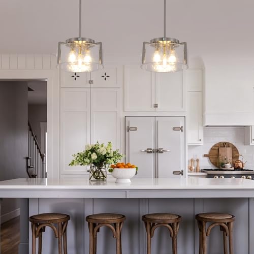 Glass Drum Chandelier for Dining Room