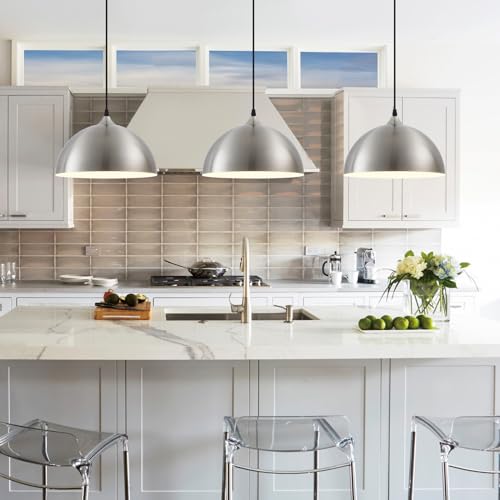 Brushed Nickel Pendant Light Kitchen Island 3 Pack (3 Count)