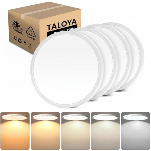 4 Pack 15.8" LED Flush Mount Ceiling Light Fixture (4 Count)