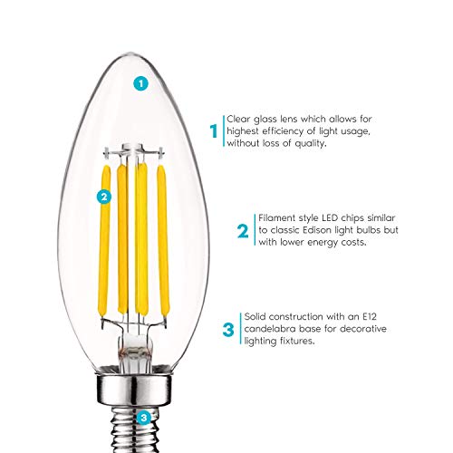 Vintage Candelabra LED Bulb (16 Count)