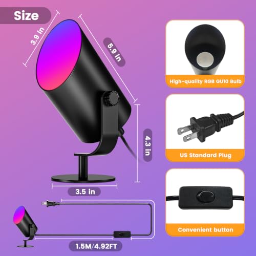 Uplights Indoor 4 Pack (Black / 4 Pack)