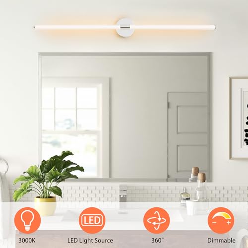 Bathroom Vanity Lights 47" Long LED Vanity Light Bar Chrome