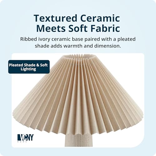 18 in Ivory Ceramic Table Lamp