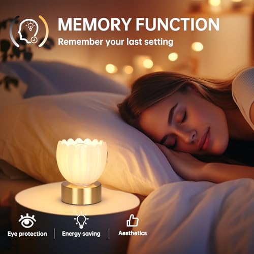 Cordless Small Table Lamp with 5200mAh Battery & Touch Control