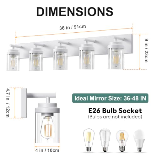 Bathroom Light Fixture White