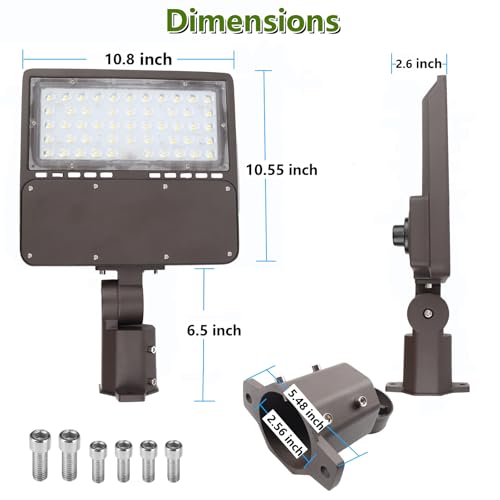 2PACK 150W LED Parking Lot Light with Dusk to Dawn Photocell (2 Count)