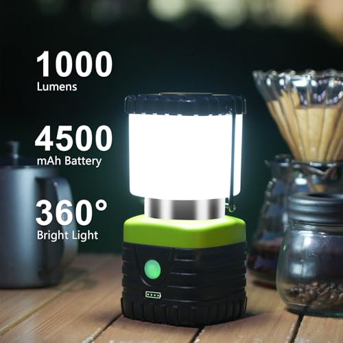 1PCS White LED Camping Lantern Rechargeable for Power Outages (16.8 Ounce)
