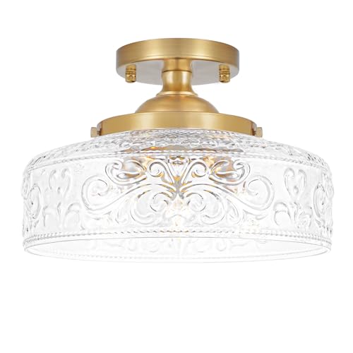 Gold Semi Flush Mount Ceiling Light