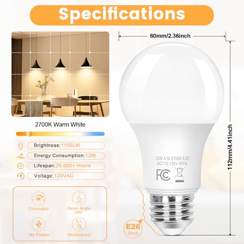 A19 LED Light Bulbs (8 Count)