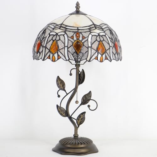 Tiffany Lamp Stained Glass Table Bedside Reading Light W12H19 inch