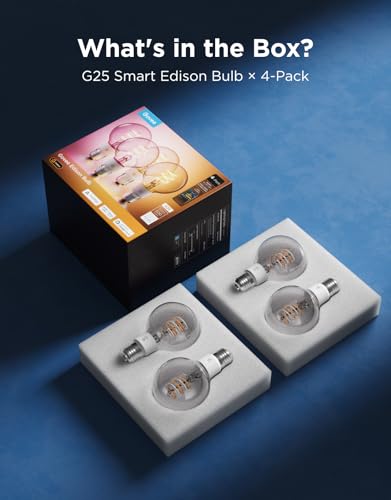 Edison Bulbs G25 Smart Vintage Light Bulbs (4 Count)