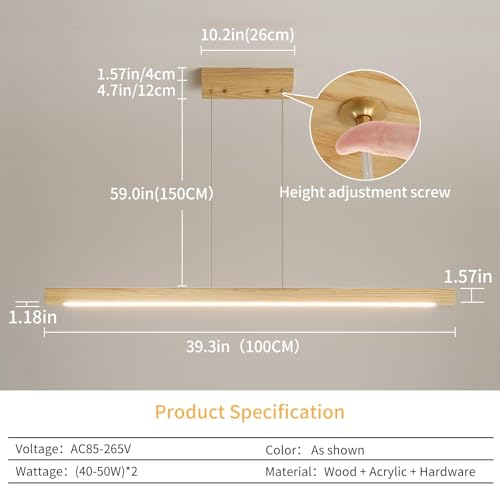 Modern Wooden Pendant Light