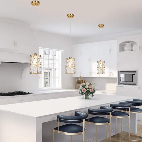 Brushed Gold Pendant Lights Kitchen Island