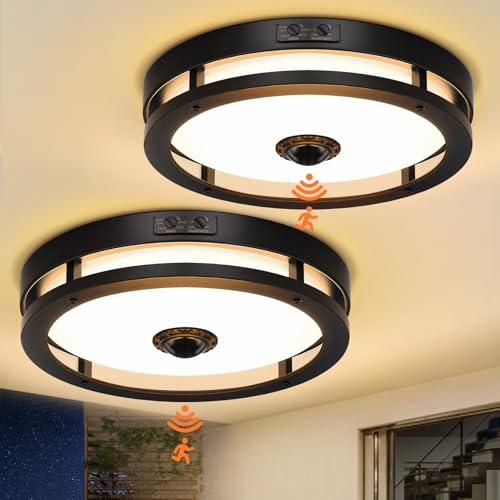 Outdoor Motion Sensor LED Ceiling Light (2 Count)