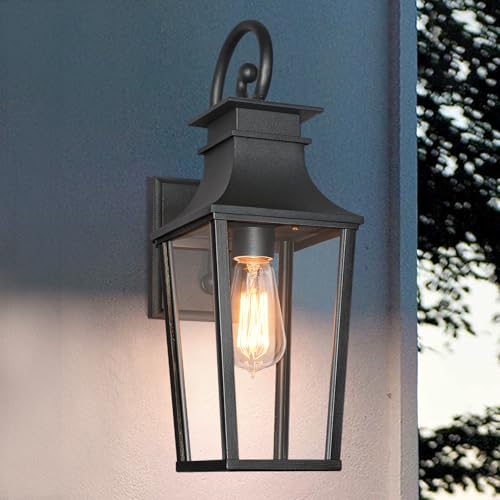 ALVIME 17" Matte Black Outdoor Sconce Lights