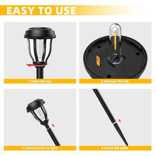 Solar Lights Outdoor (6 Count)