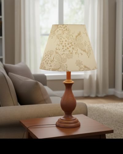 58903A Empire Uno Lamp Shade in Cream with Butterfly Pattern