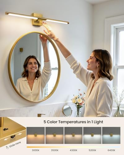 Gold Vanity Light for Bathroom