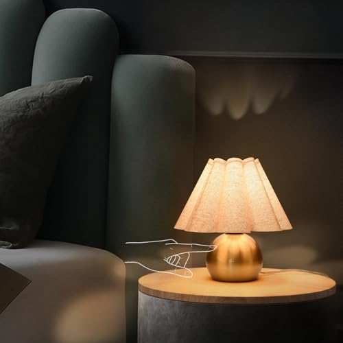 Gold Small Touch Control Table Lamp for Bedroom