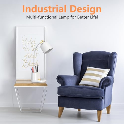 LED Desk Lamp with USB Charging Port Touch Control 3 Color Modes