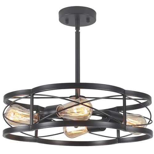 Black Semi Flush Mount Ceiling Lights