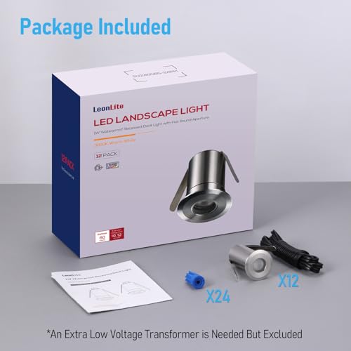 12 Pack 3000K Recessed Low Voltage Deck Light (12 Count)
