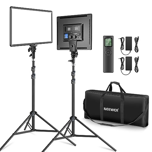 18" LED Video Light Panel Key Lighting Kit with Remote