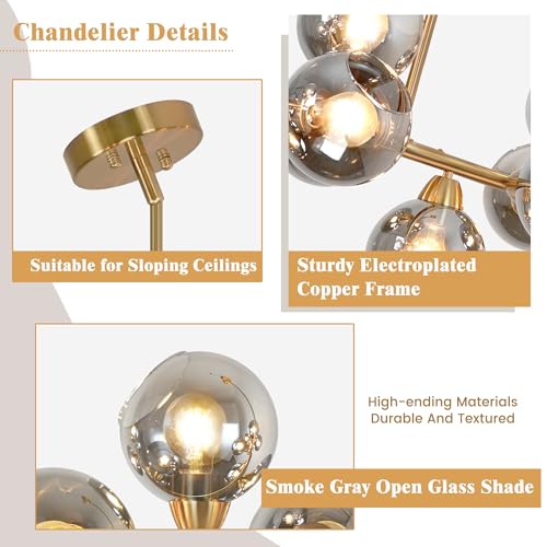 75'' Gold Linear Chandeliers for Dining Room Modern Extra Large Chandelier