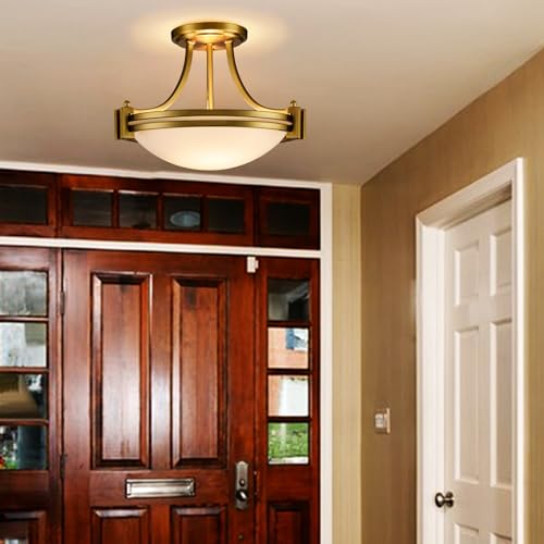 Modern Gold Semi Flush Mount Ceiling Light