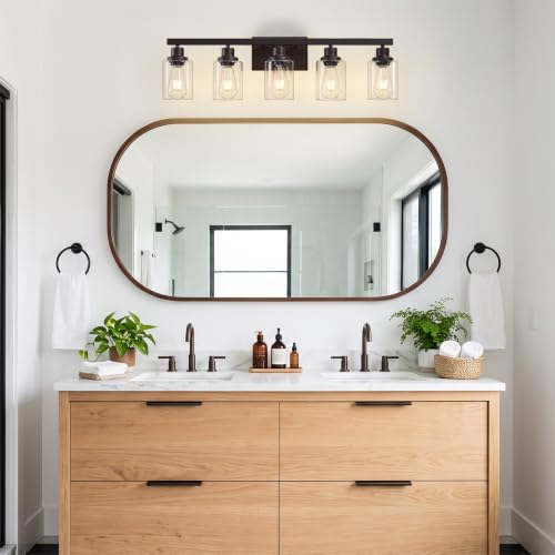5 Light Oil Rubbed Bronze Bathroom Light Fixtures