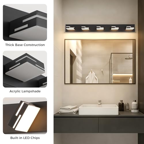 5 Light 5CCT Modern Bathroom Vanity Light Fixtures