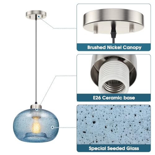 Modern Hand Blown Pendant Lights Kitchen Island (2 Count)