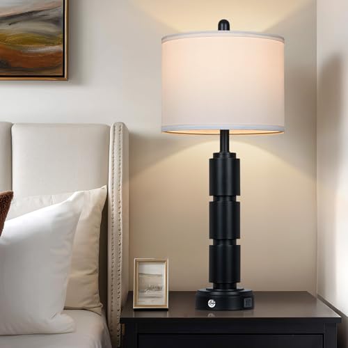 Set of 2 Modern Table Lamps for Living Room Bedroom (2 Count)