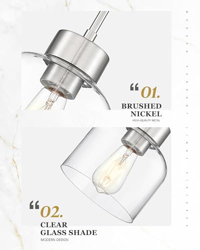 7" Brushed Nickel Pendant Lights Kitchen Island