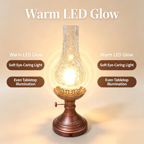 Vintage Kerosene Style Table Lamp
